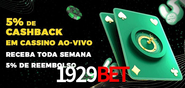 Promoções do cassino ao Vivo 1929bet